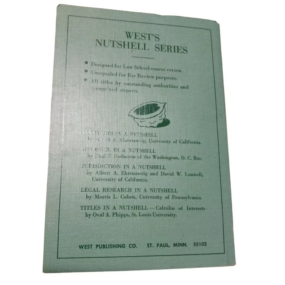 Vtg Evidence in a Nutshell Paperback Book Paul Rothstein 1970 West Publishing